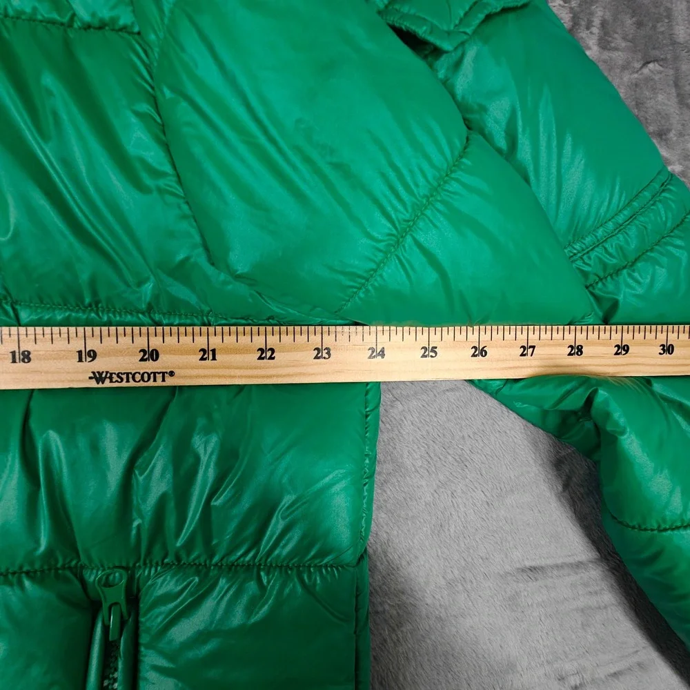 Vintage Nike Green Quilted Puffer Jacket Hooded Full Zip XL Cold Weather Coat